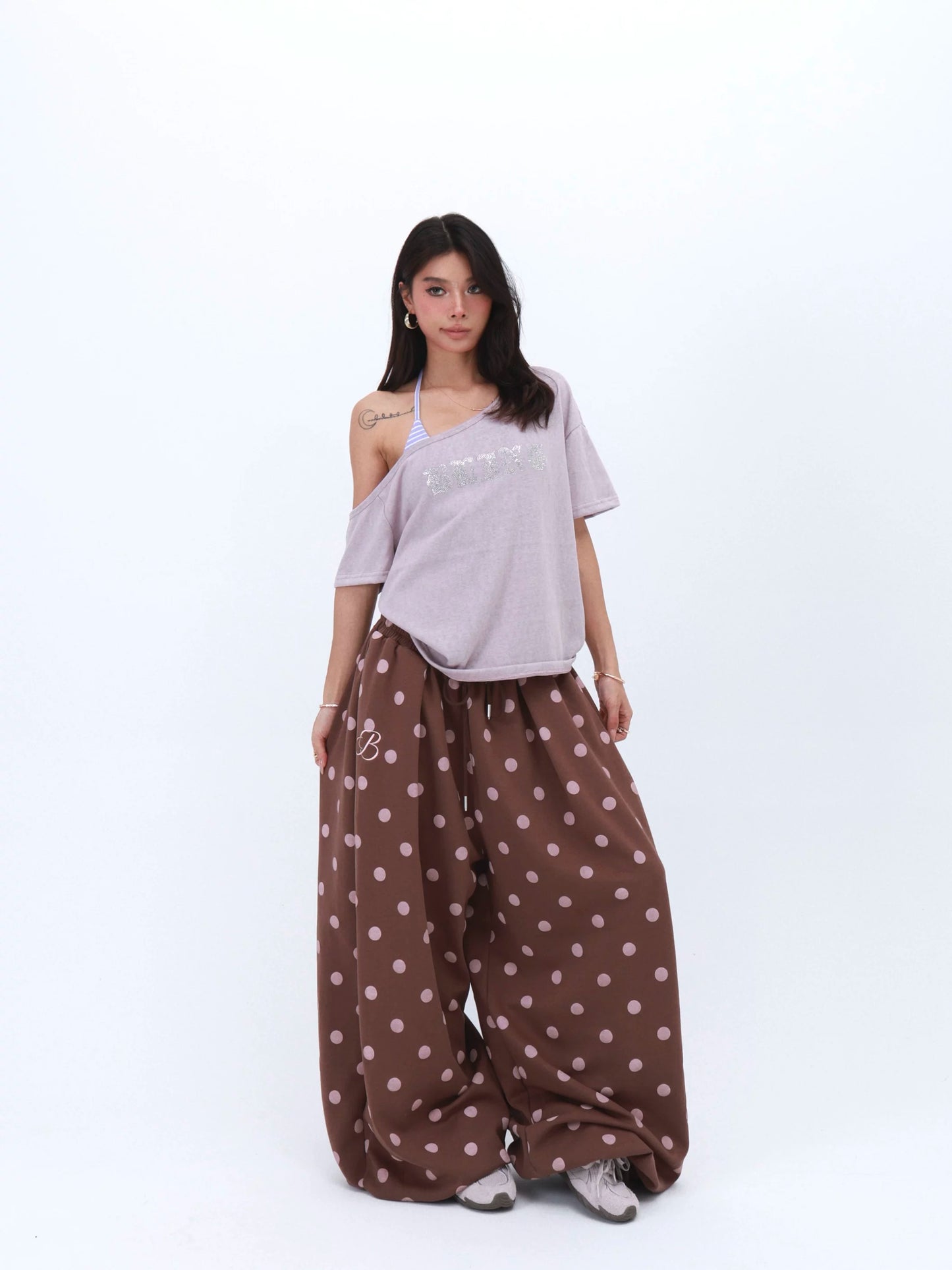 American Polka Dot Casual Pants　X3631