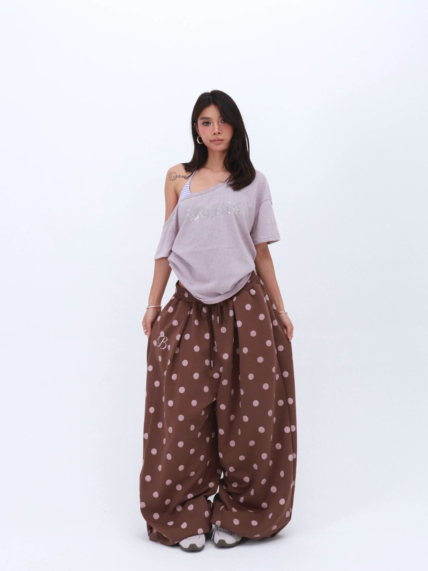 American Polka Dot Casual Pants　X3631