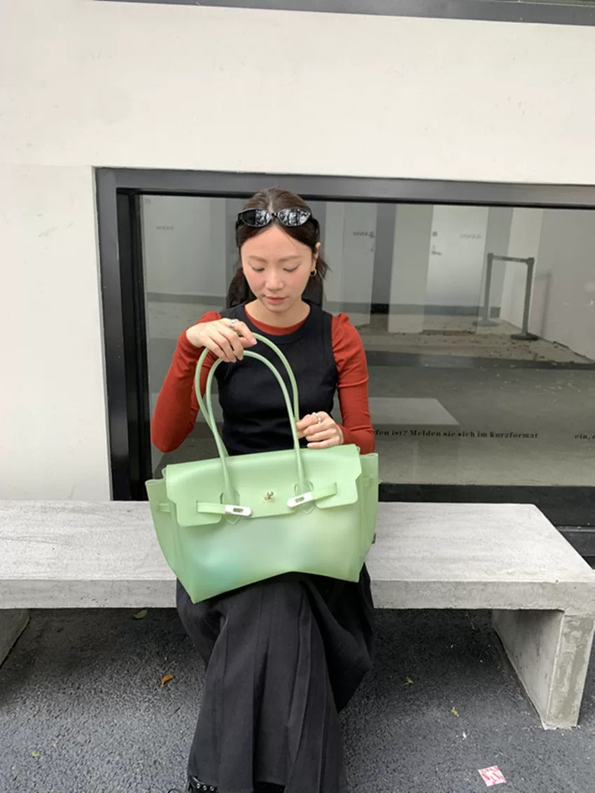 Jelly Turn-Lock Tote Bag X3560