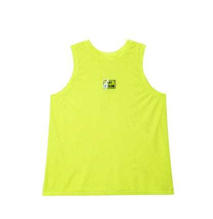 Colorful Letter Appliqué Sleeveless Top　X3647