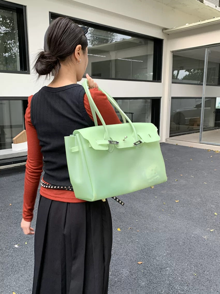 Jelly Turn-Lock Tote Bag X3560