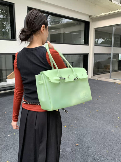 Jelly Turn-Lock Tote Bag X3560