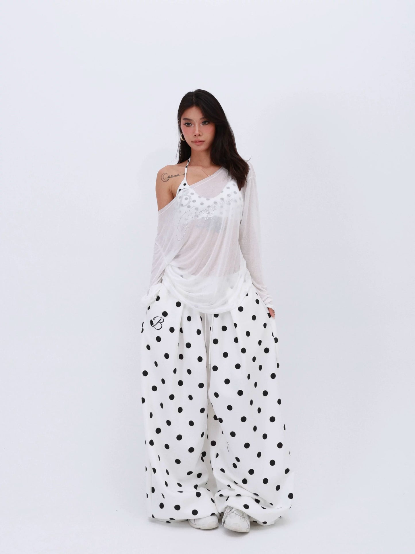 American Polka Dot Casual Pants　X3631