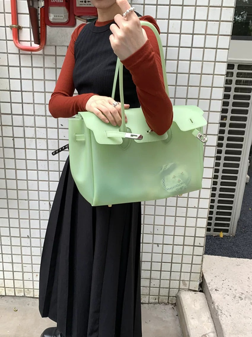 Jelly Turn-Lock Tote Bag X3560