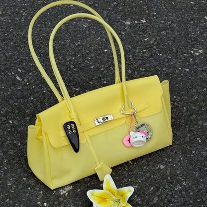 Jelly TPU East-West Padlock Bag X3564