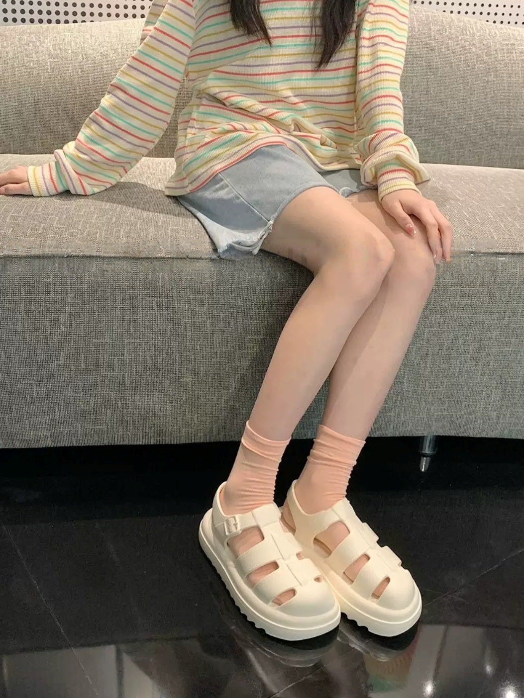 Thick Sole EVA Roman Sandals　X3636