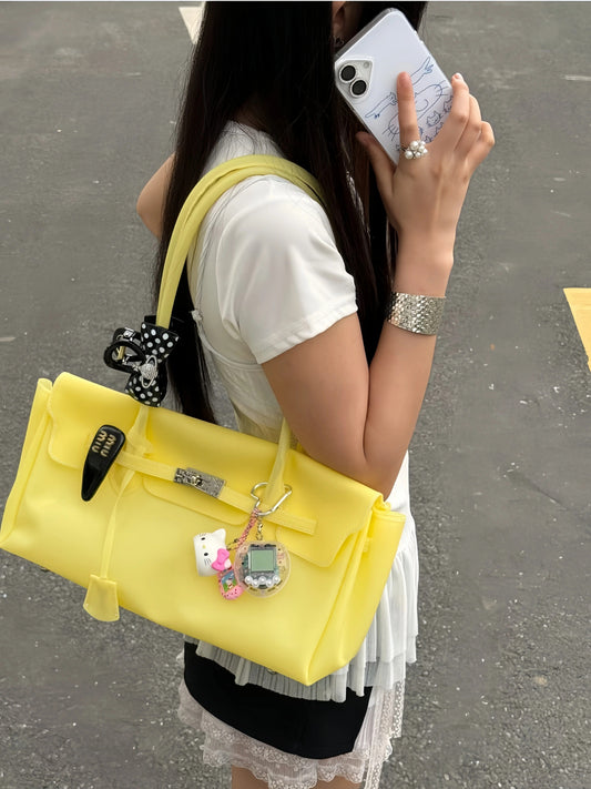 Jelly TPU East-West Padlock Bag X3564