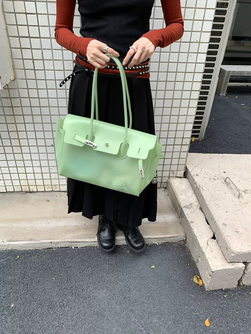 Jelly Turn-Lock Tote Bag X3560