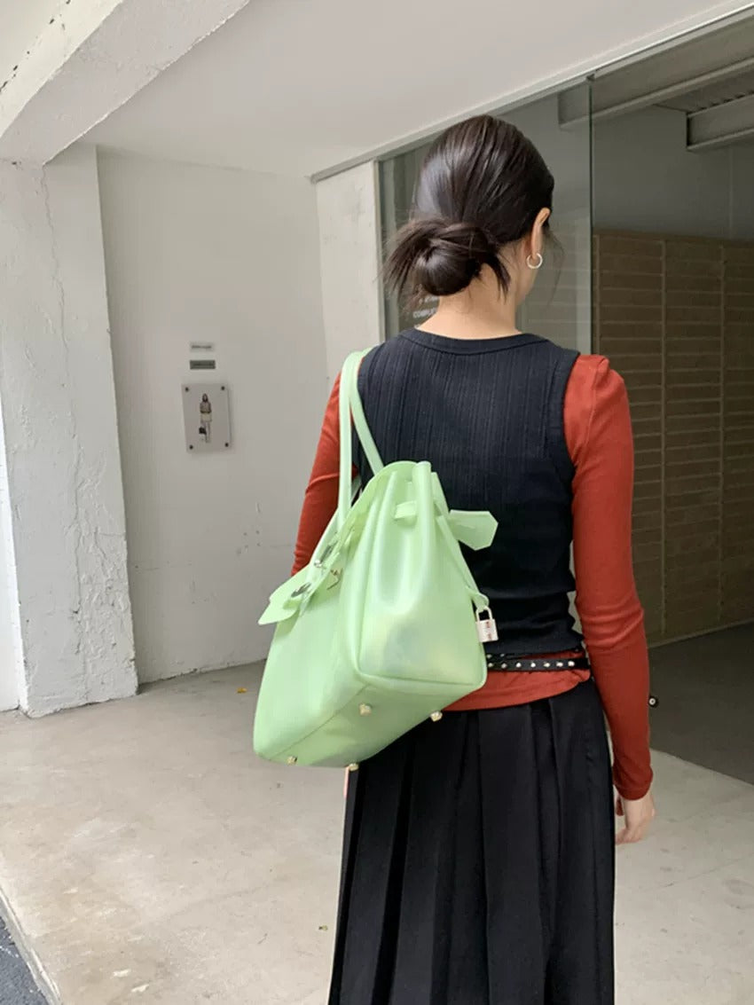 Jelly Turn-Lock Tote Bag X3560