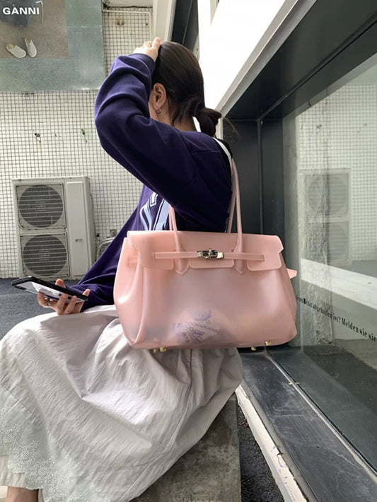 Jelly Turn-Lock Tote Bag X3560