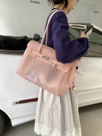 Jelly Turn-Lock Tote Bag X3560