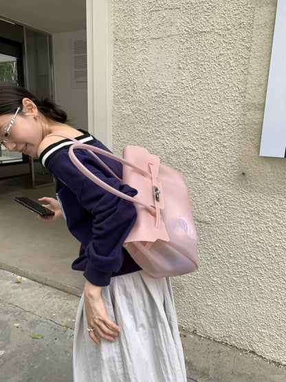 Jelly Turn-Lock Tote Bag X3560