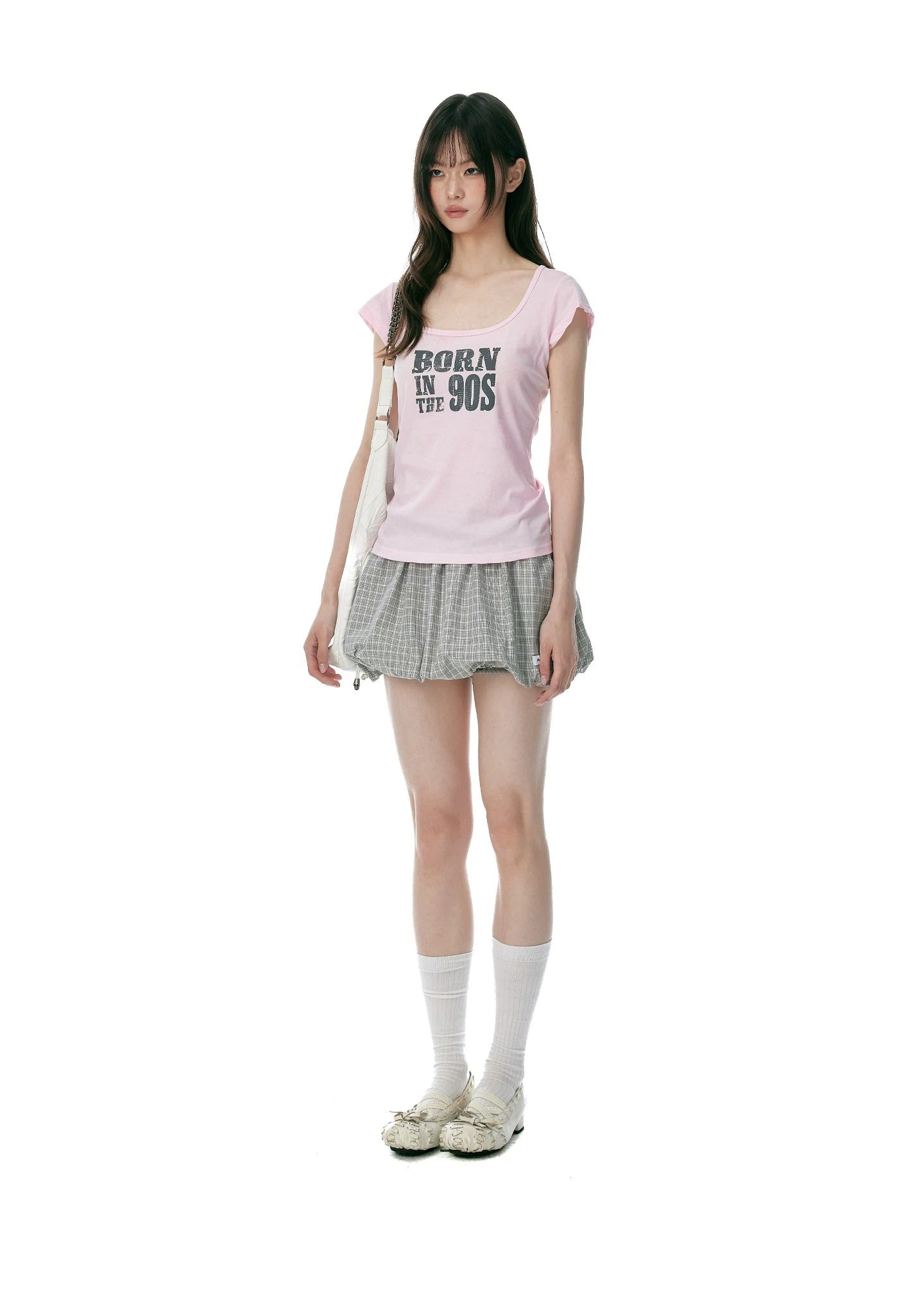 Square Neck Graffiti Tee X3572