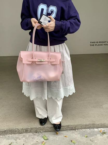 Jelly Turn-Lock Tote Bag X3560