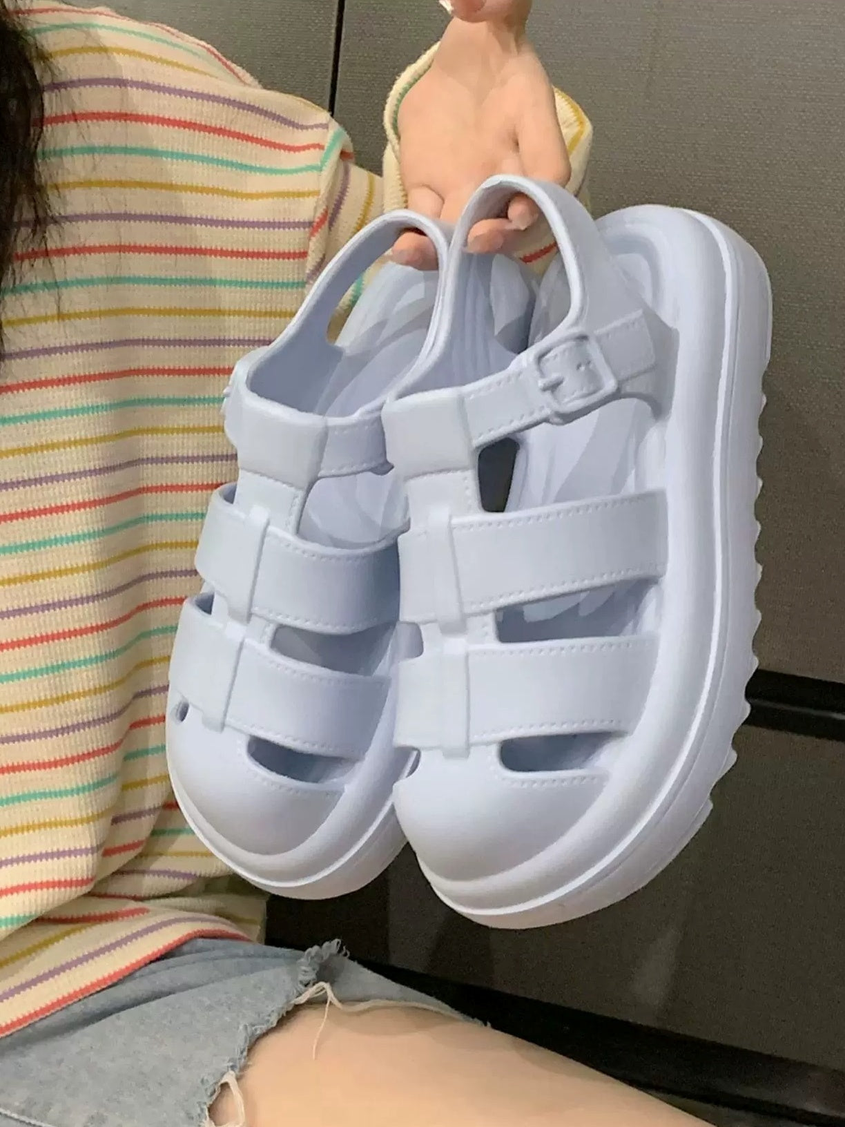 Thick Sole EVA Roman Sandals　X3636