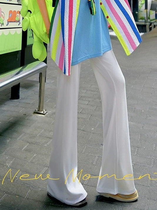 Pink Dopamine Color Flared Casual Pants　X3648