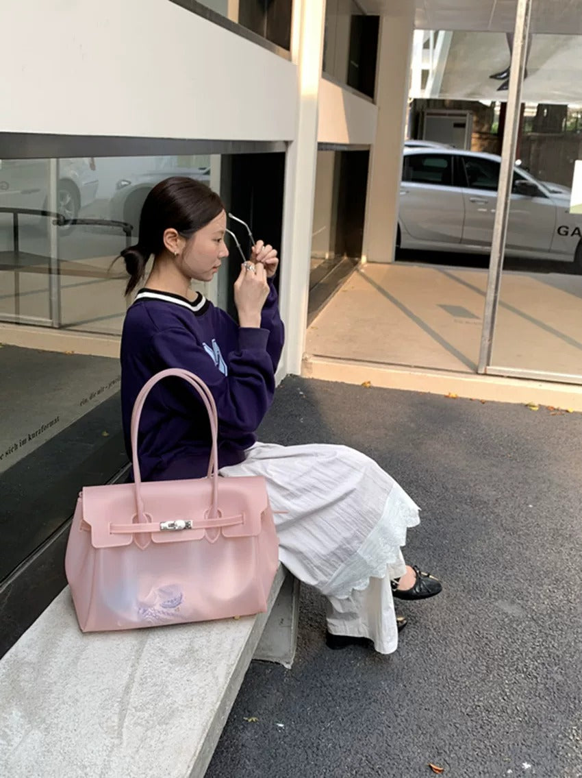 Jelly Turn-Lock Tote Bag X3560