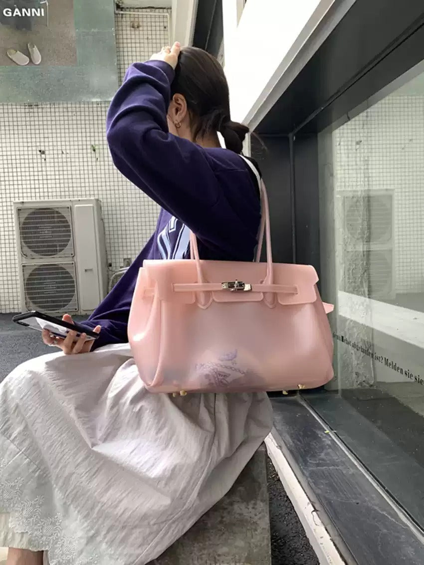 Jelly Turn-Lock Tote Bag X3560
