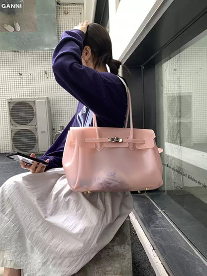 Jelly Turn-Lock Tote Bag X3560