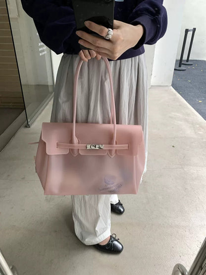 Jelly Turn-Lock Tote Bag X3560