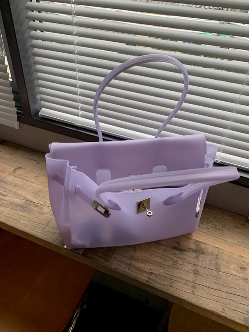 Jelly Turn-Lock Tote Bag X3560
