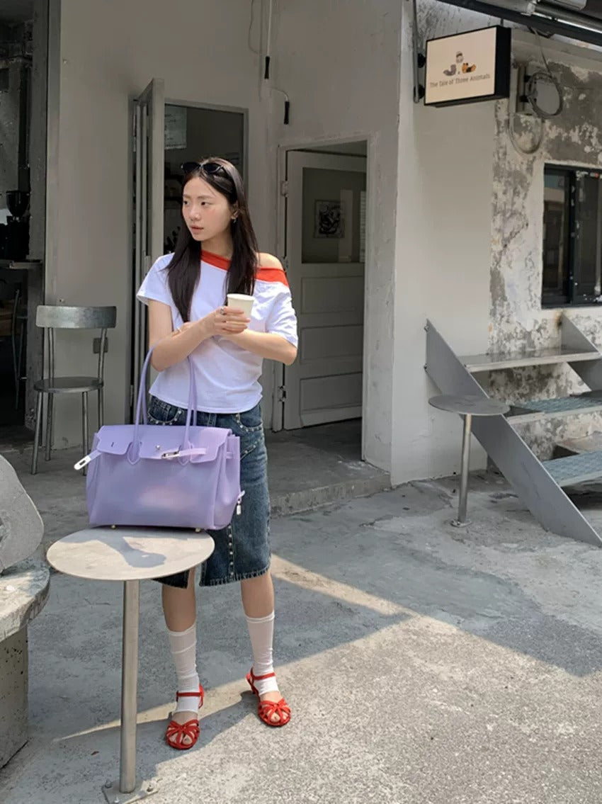 Jelly Turn-Lock Tote Bag X3560