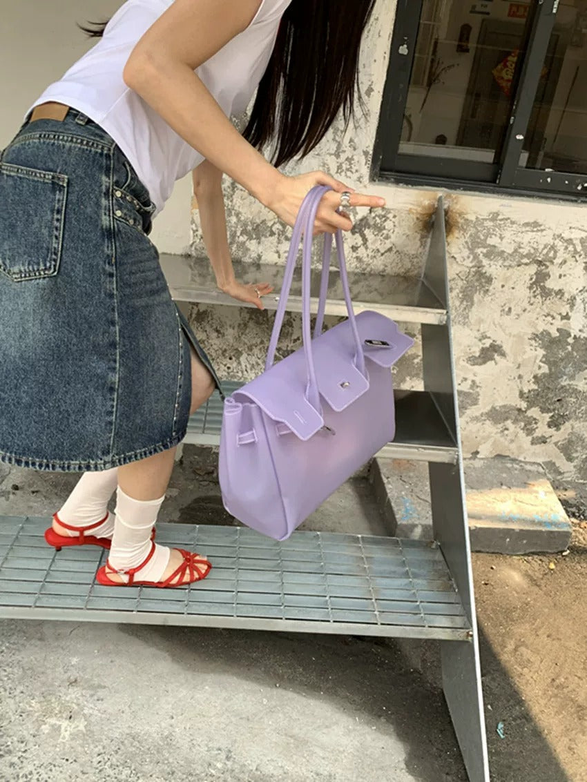 Jelly Turn-Lock Tote Bag X3560