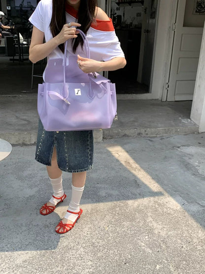 Jelly Turn-Lock Tote Bag X3560