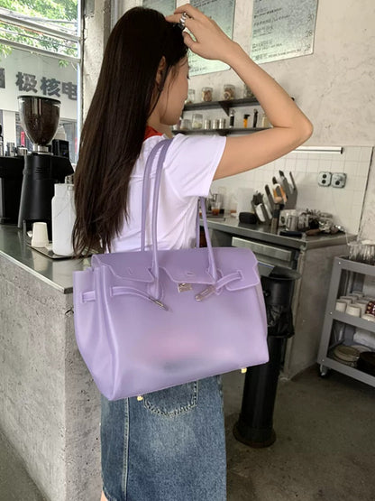 Jelly Turn-Lock Tote Bag X3560