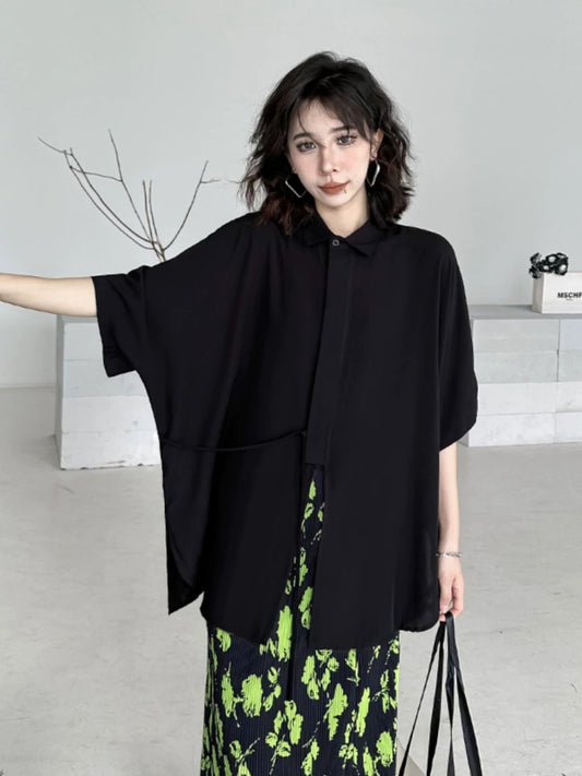 Oversized Polo Collar Shirt X3559