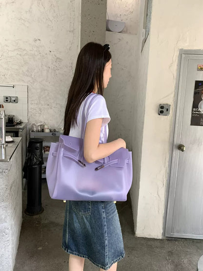 Jelly Turn-Lock Tote Bag X3560