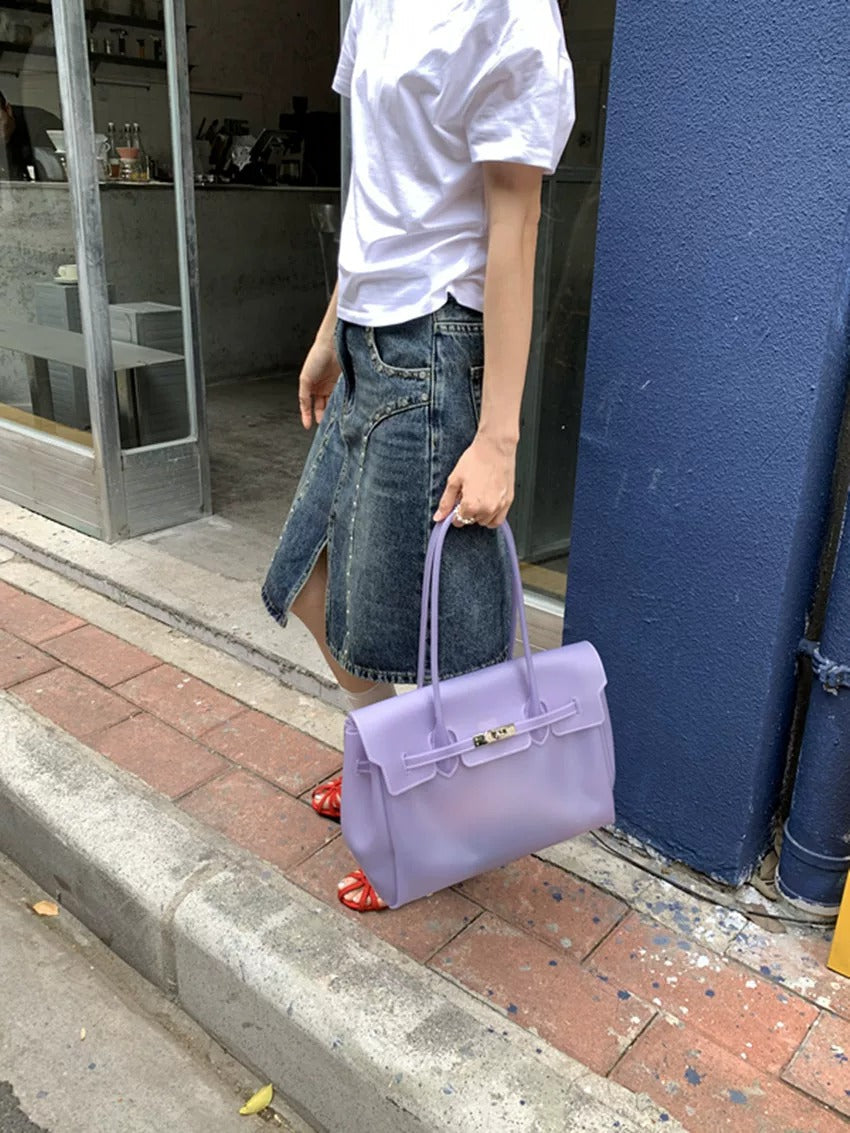 Jelly Turn-Lock Tote Bag X3560