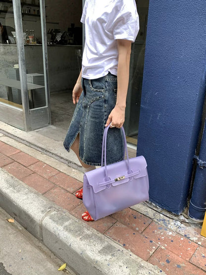 Jelly Turn-Lock Tote Bag X3560