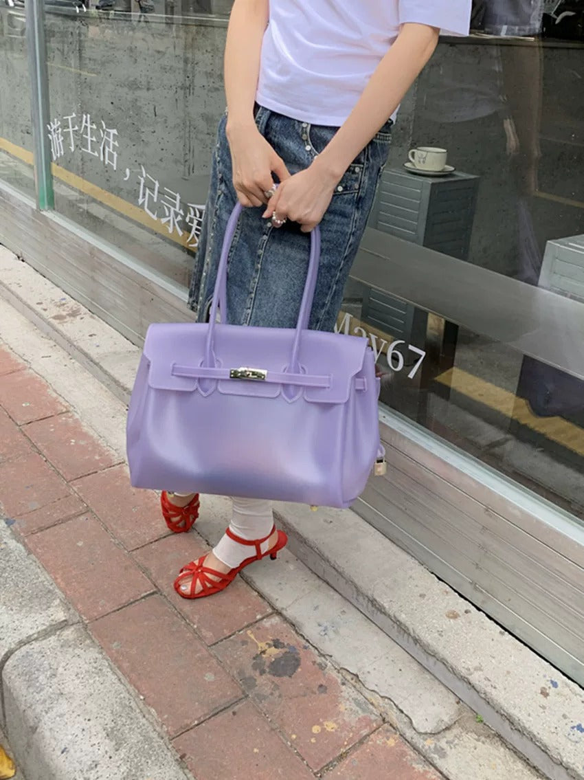Jelly Turn-Lock Tote Bag X3560