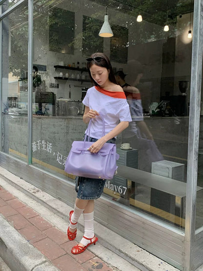 Jelly Turn-Lock Tote Bag X3560