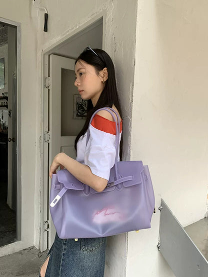 Jelly Turn-Lock Tote Bag X3560