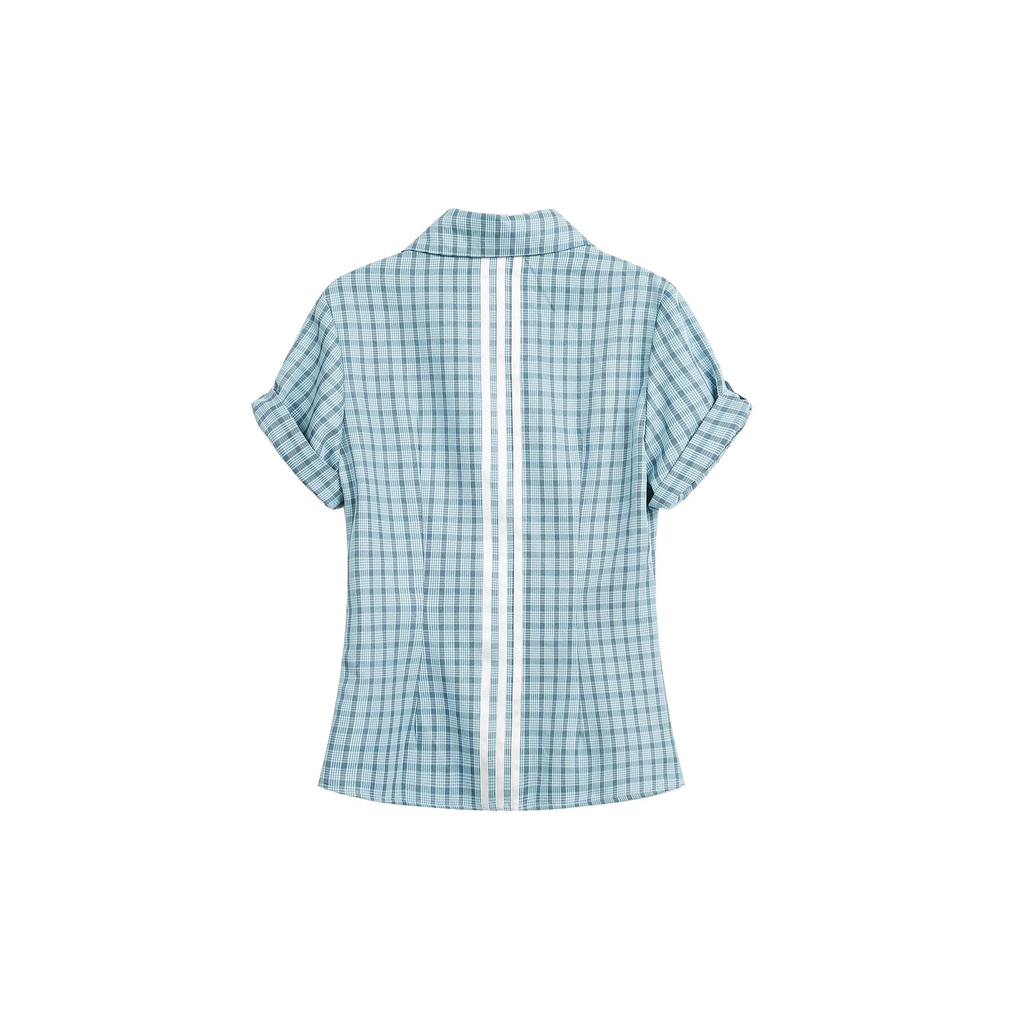 Original Korean-Style Plaid Short Sleeve Shirt X3573