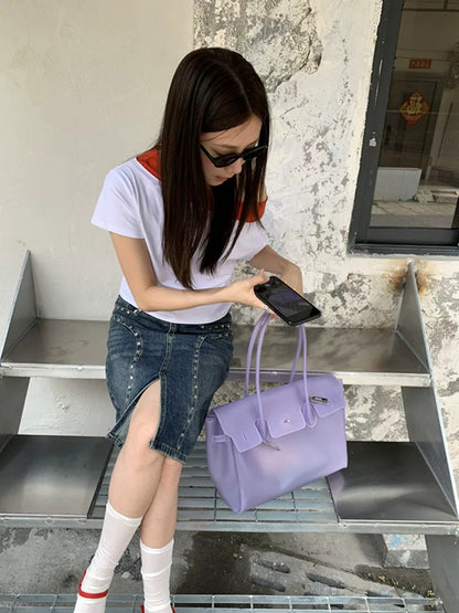 Jelly Turn-Lock Tote Bag X3560
