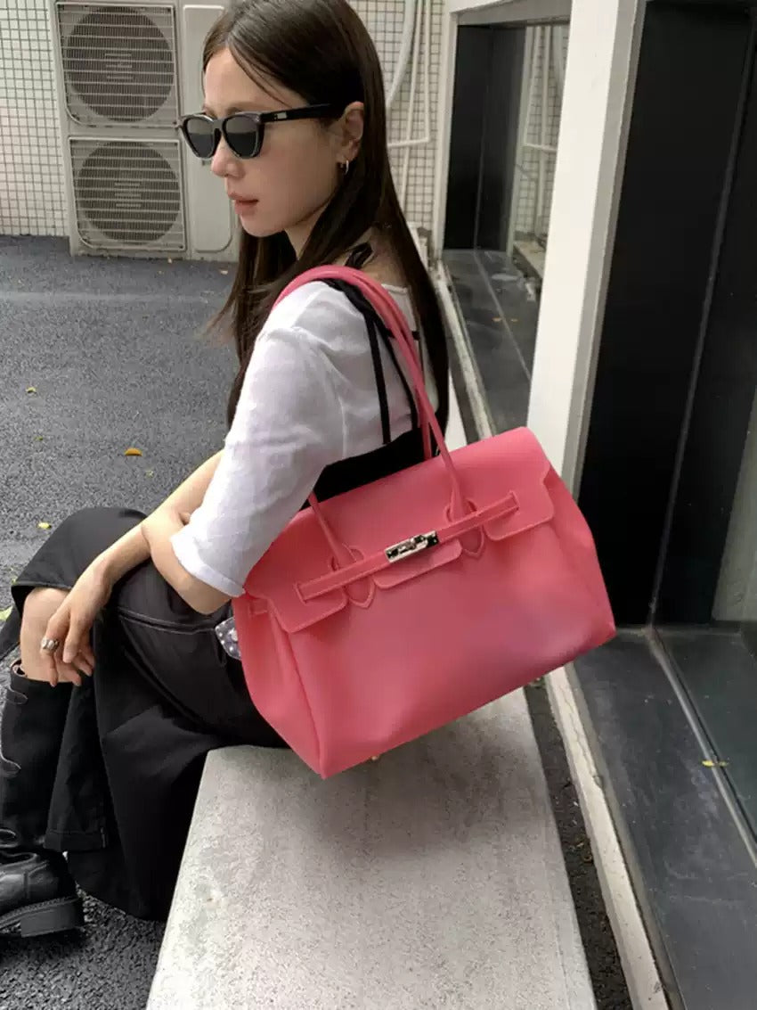 Jelly Turn-Lock Tote Bag X3560