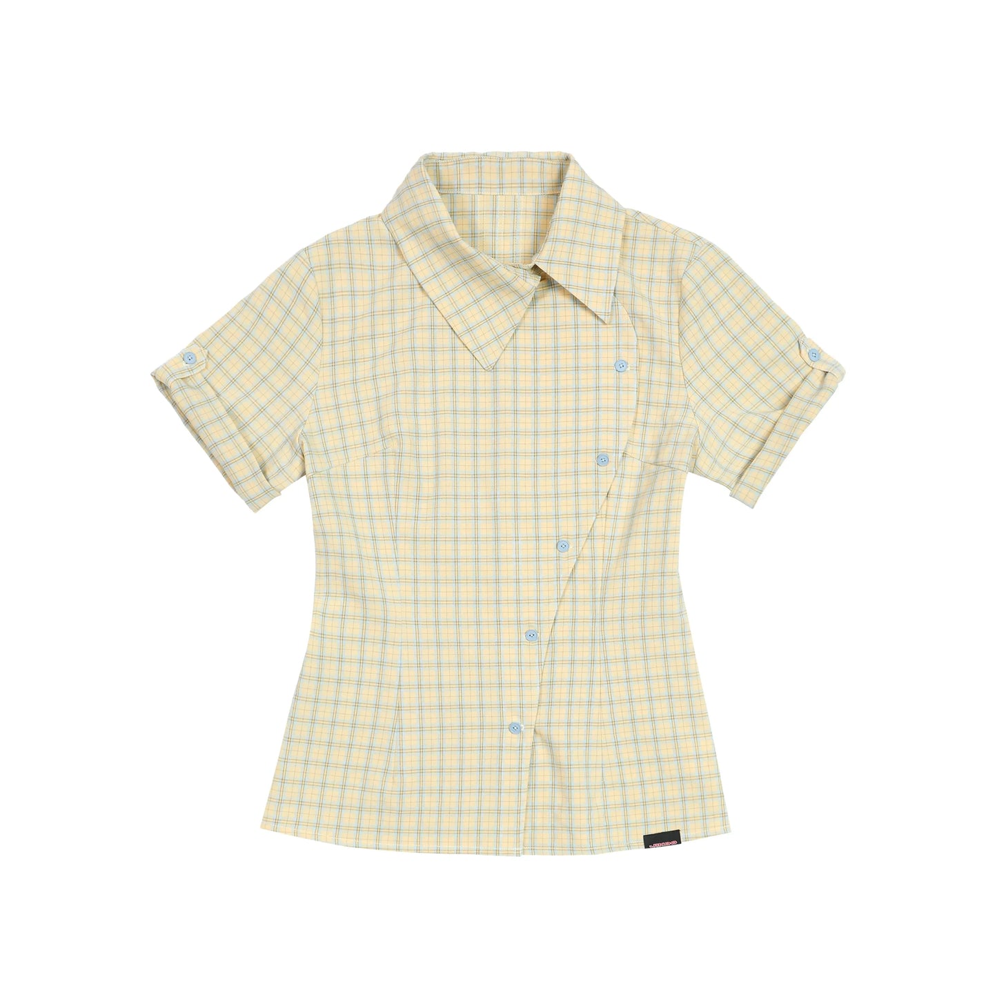Original Korean-Style Plaid Short Sleeve Shirt X3573