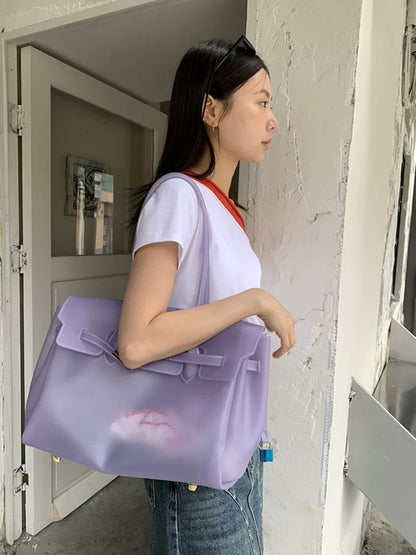 Jelly Turn-Lock Tote Bag X3560