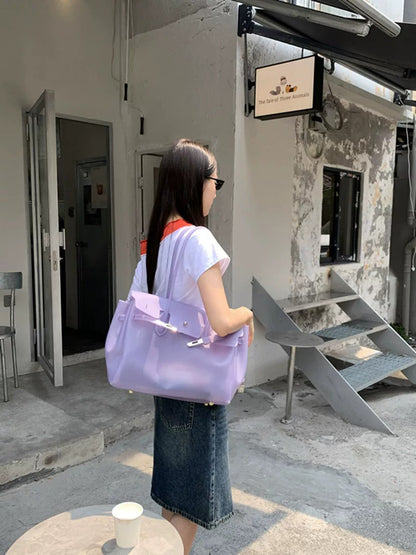 Jelly Turn-Lock Tote Bag X3560