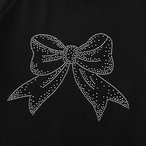 Shiny ribbon long sleeve T-shirt X3180