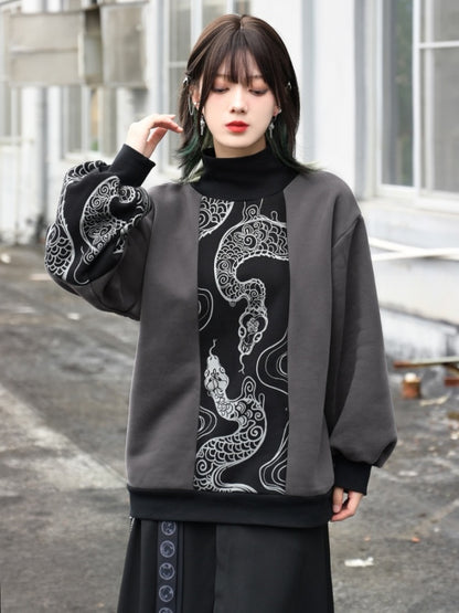 Snake Turtle-Neck Pullover X2976