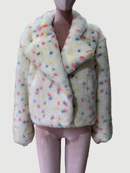 Colorful Dot Short Coat X3004