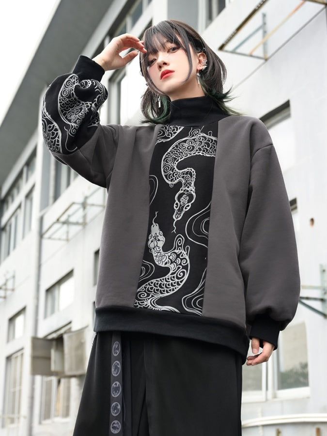 Snake Turtle-Neck Pullover X2976