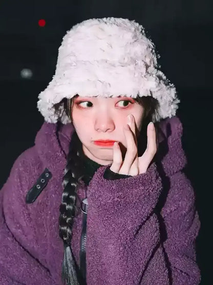 Furry Warm Bucket Hat　X2974
