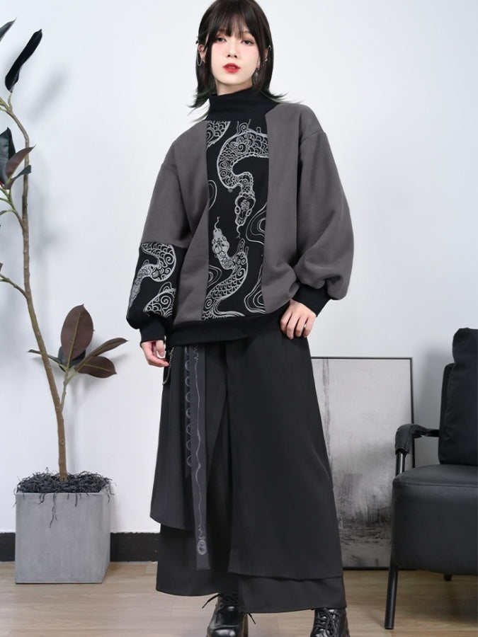 Snake Turtle-Neck Pullover X2976