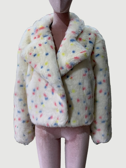 Colorful Dot Short Coat X3004