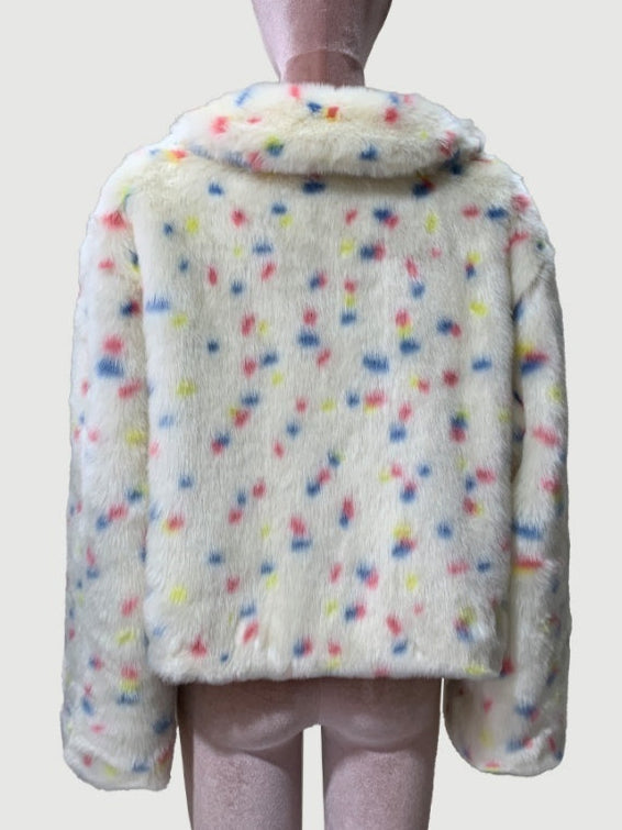 Colorful Dot Short Coat X3004